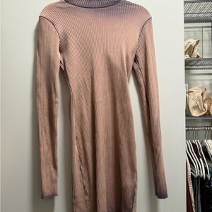 Cotton Citizen Gradient Long Sleeve Dress - Pink and Purple